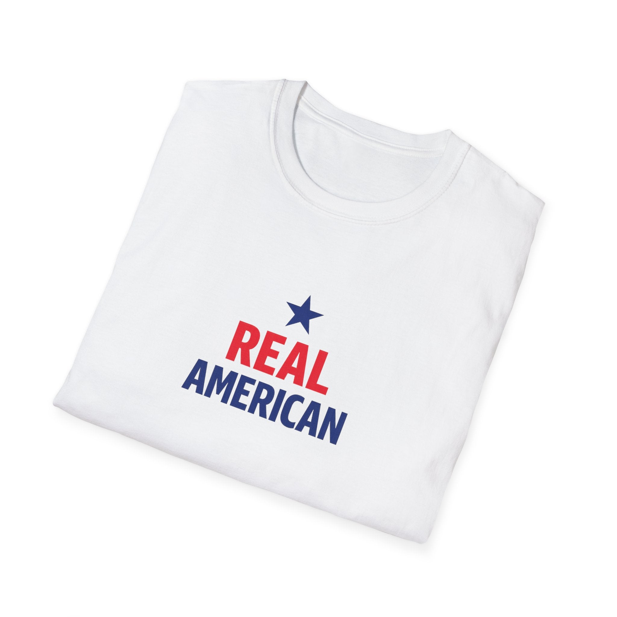 Real American T-Shirt — Patriotic Star Graphic Tee for 4th of July