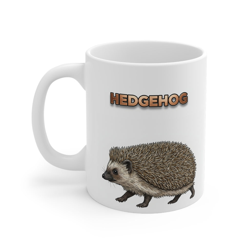 Hedgehog Coffee Mug – 11oz Ceramic Mug for Animals With Facts Series 3 Gifts