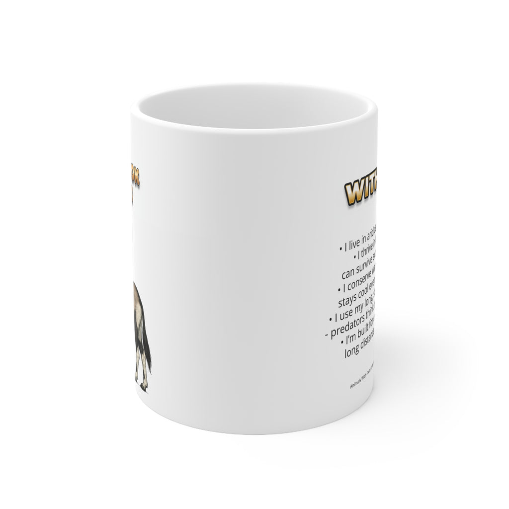 Gemsbok Oryx Coffee Mug – 11oz Ceramic Mug for Animals With Facts Series 1 Gifts