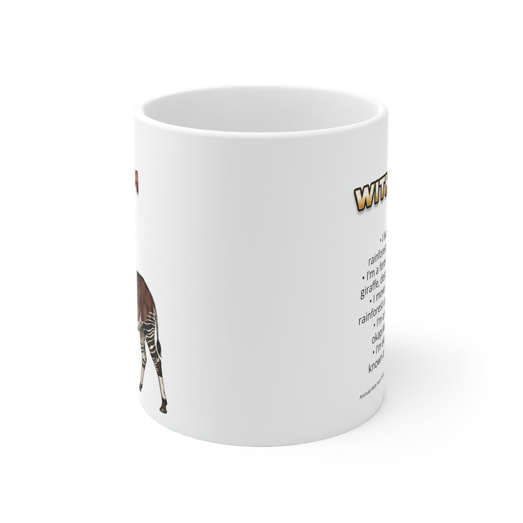 Okapi Coffee Mug – 11oz Ceramic Mug for Animals With Facts Series 1 Gifts