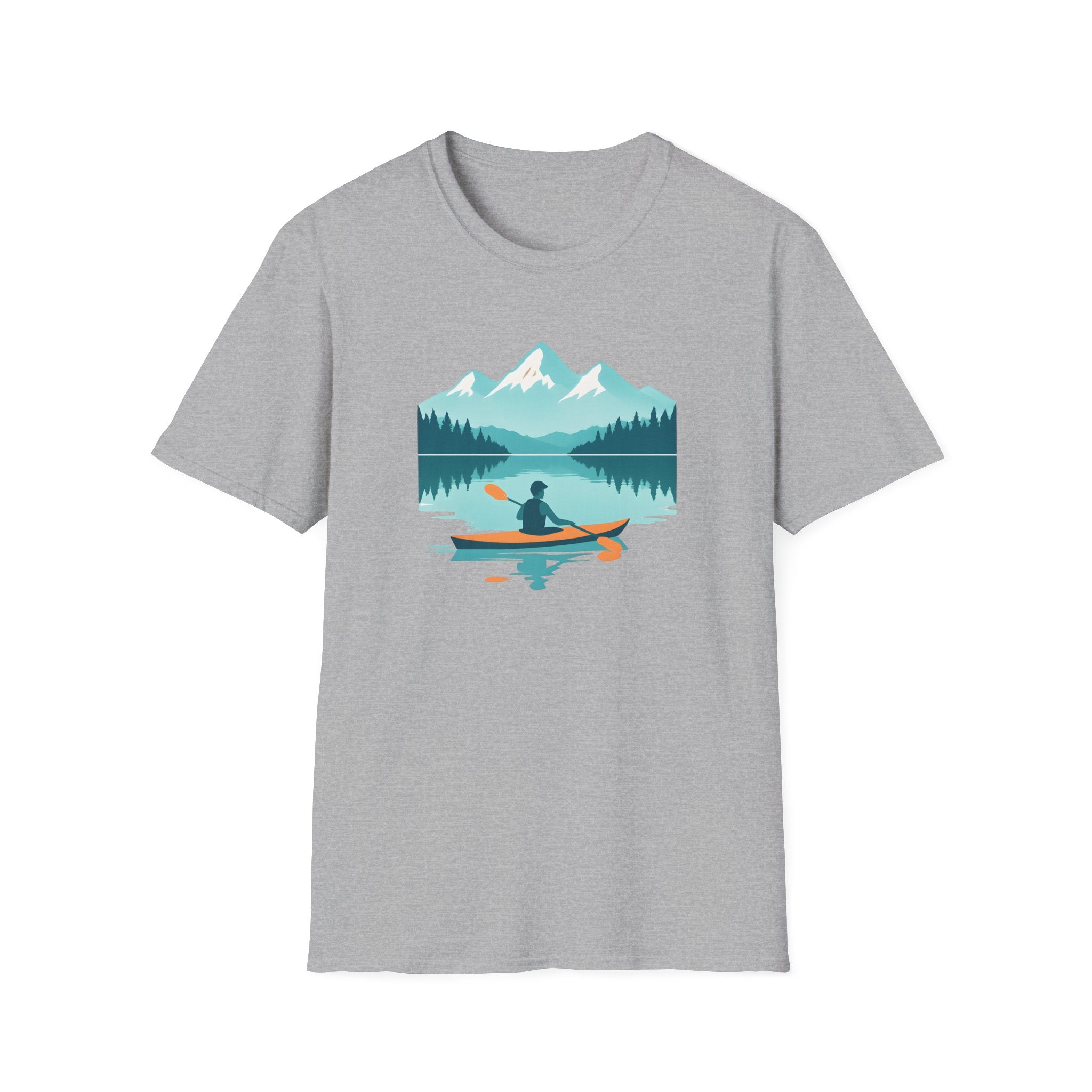 Kayak Lake T-Shirt — Mountain Reflection Outdoor Adventure Tee