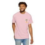 Palm Island Chest Tee — Minimal Tropical Graphic T-Shirt