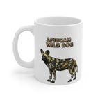 African Wild Dog Coffee Mug – 11oz Ceramic Mug for Animals With Facts Series 1 Gifts