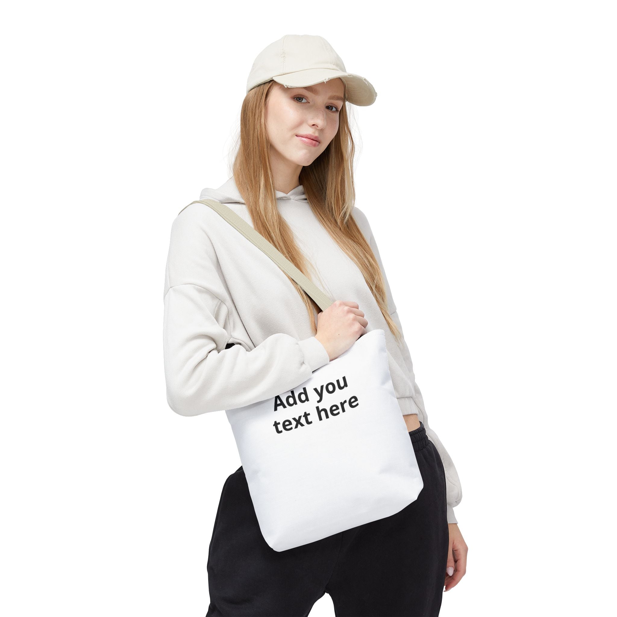 Personalized Tote Bag — Custom Text AOP Reusable Shopping Tote