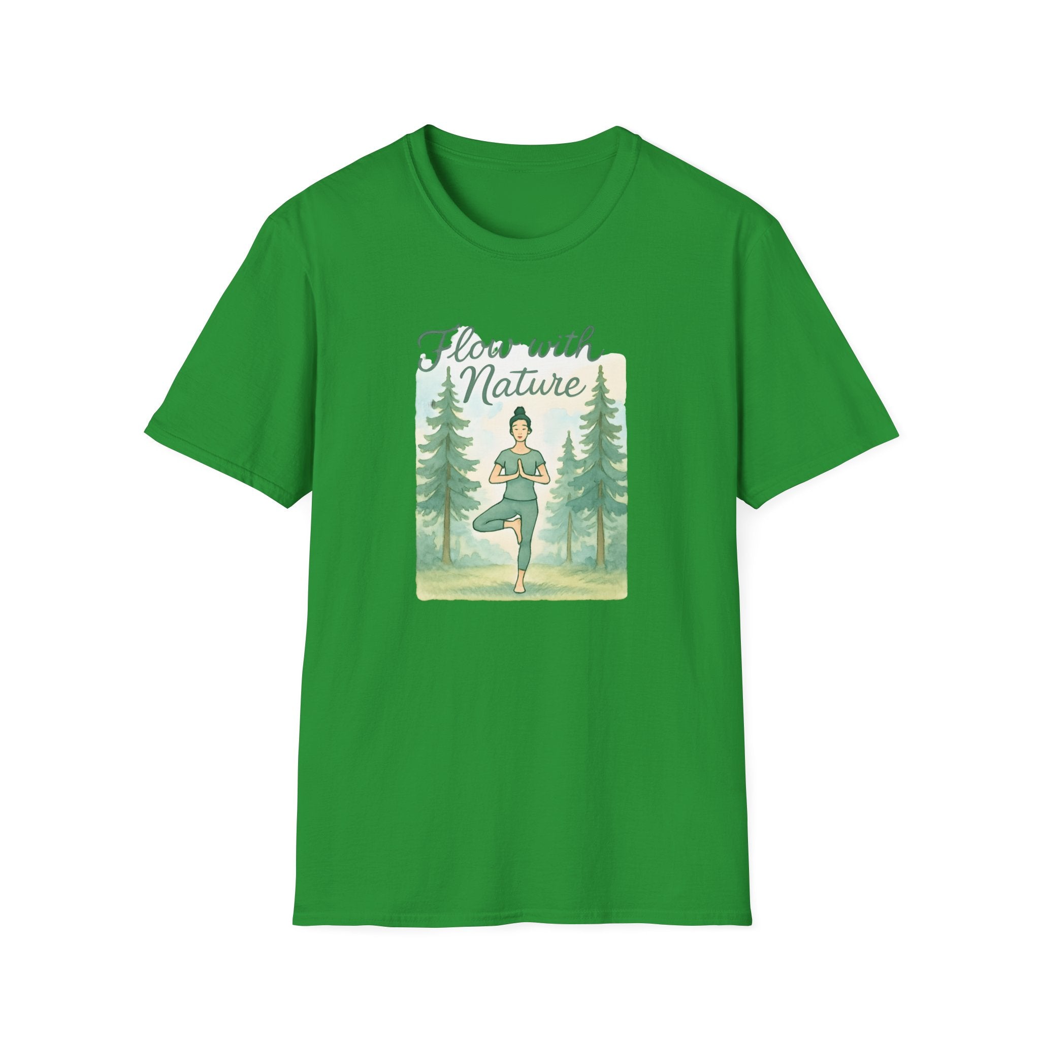 Flow With Nature T-Shirt — Yoga & Meditation Forest Tee