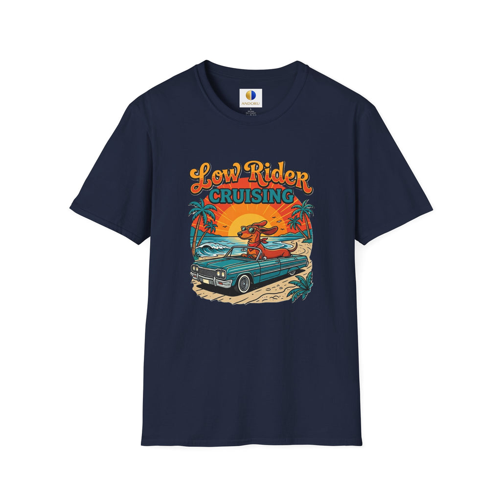 Low Rider Cruising T-Shirt — Retro Beach Car Sunset Tee