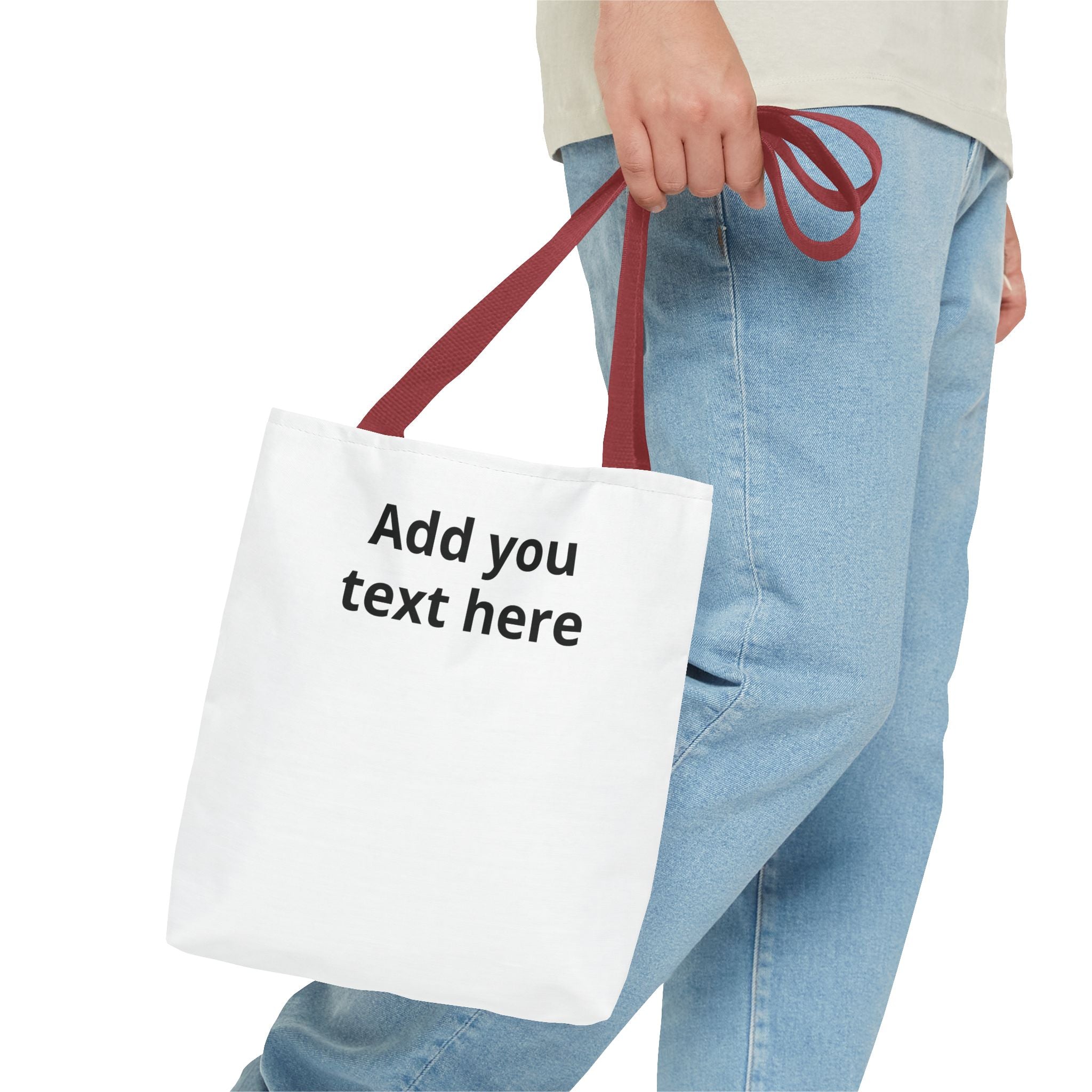 Personalized Tote Bag — Custom Text AOP Reusable Shopping Tote