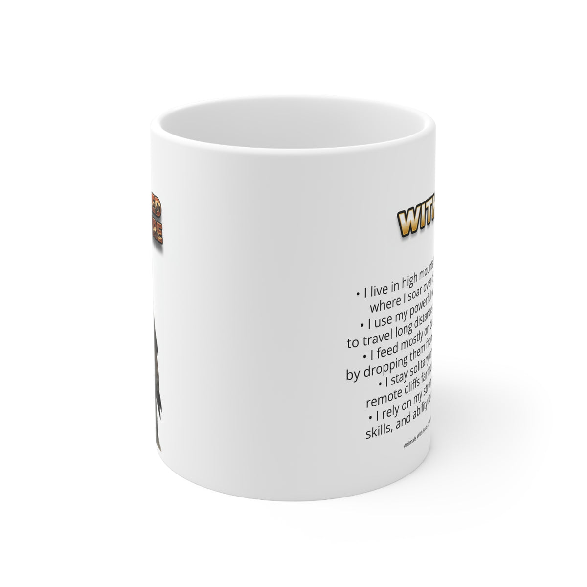 Bearded Vulture Coffee Mug – 11oz Ceramic Mug for Animals With Facts Series 3 Gifts