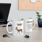 Thomson's Gazelle Coffee Mug – 11oz Ceramic Mug for Animals With Facts Series 1 Gifts