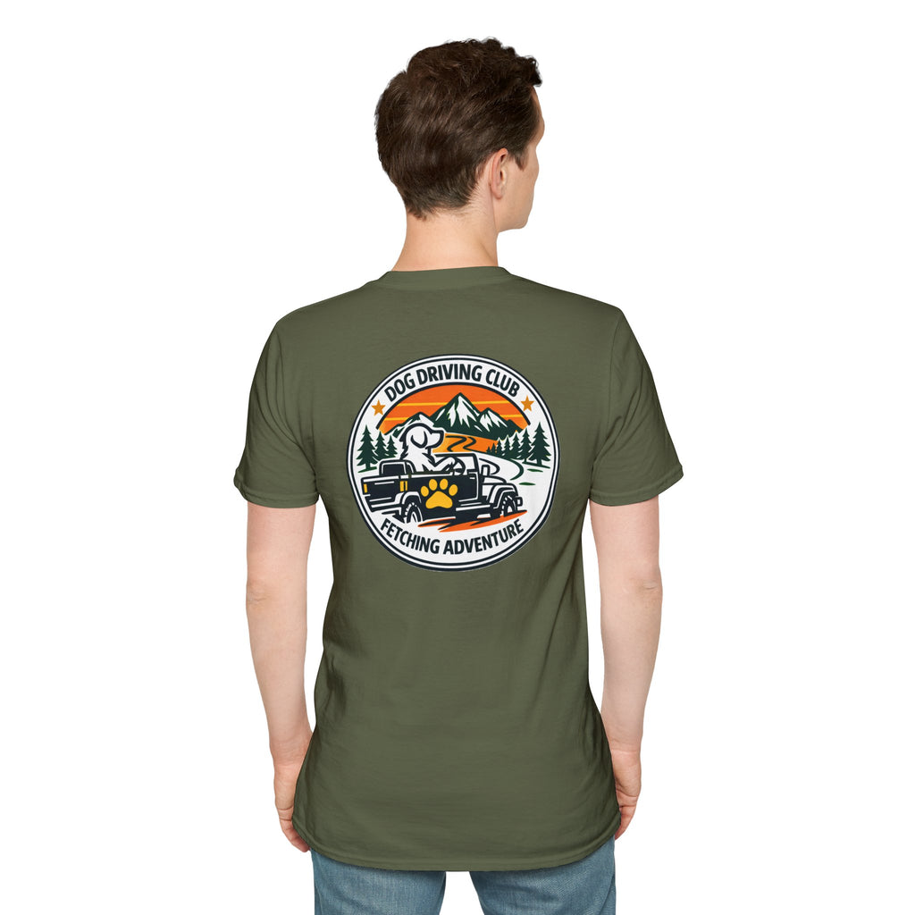 Low Rider Cruise Dog T-Shirt — Retro Palm Sunset Graphic Tee
