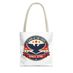 Patriotic Eagle Tote Bag - "Land of the Free Since 1776" Americana Canvas Tote