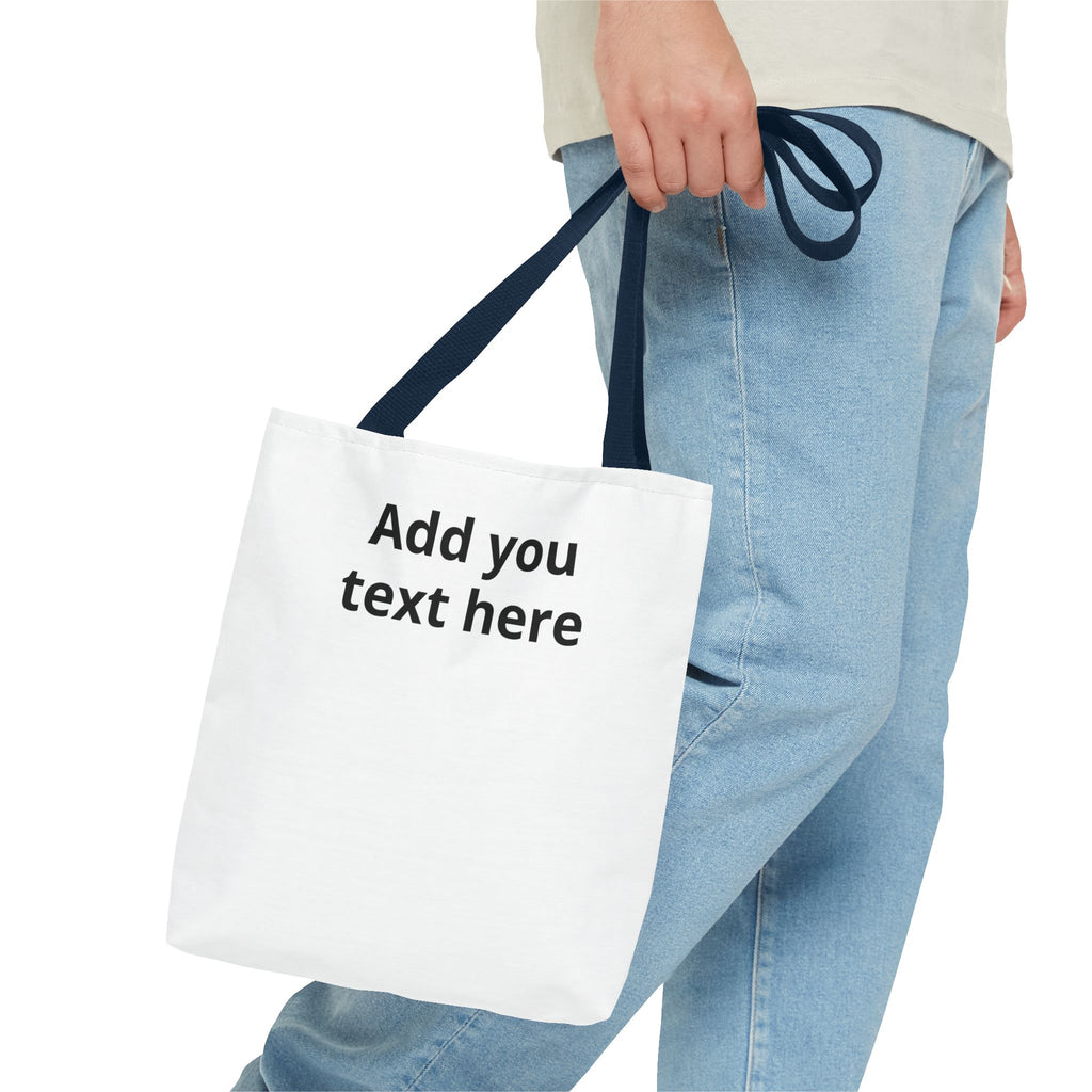 Personalized Tote Bag — Custom Text AOP Reusable Shopping Tote