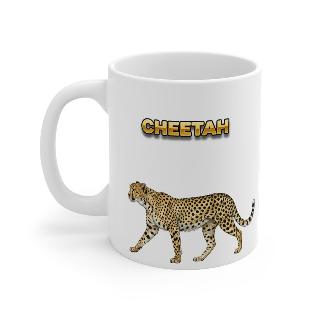 Cheetah Coffee Mug – 11oz Ceramic Mug for Animals With Facts Series 1 Gifts
