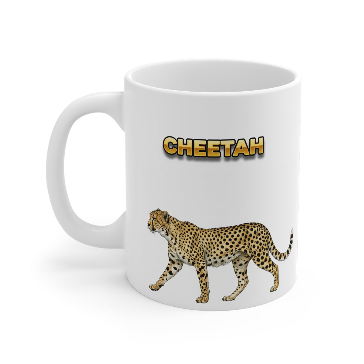 Cheetah Coffee Mug – 11oz Ceramic Mug for Animals With Facts Series 1 Gifts