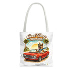 Cool Dog Cruising Tote Bag — Retro Convertible Beach Dog Beach Tote