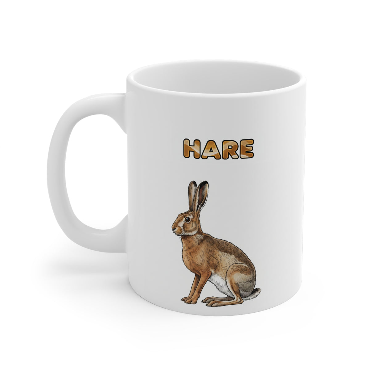 Hare Coffee Mug – 11oz Ceramic Mug for Animals With Facts Series 3 Gifts