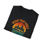 Road Trip Vibes T-Shirt — Retro Van Sunset Graphic