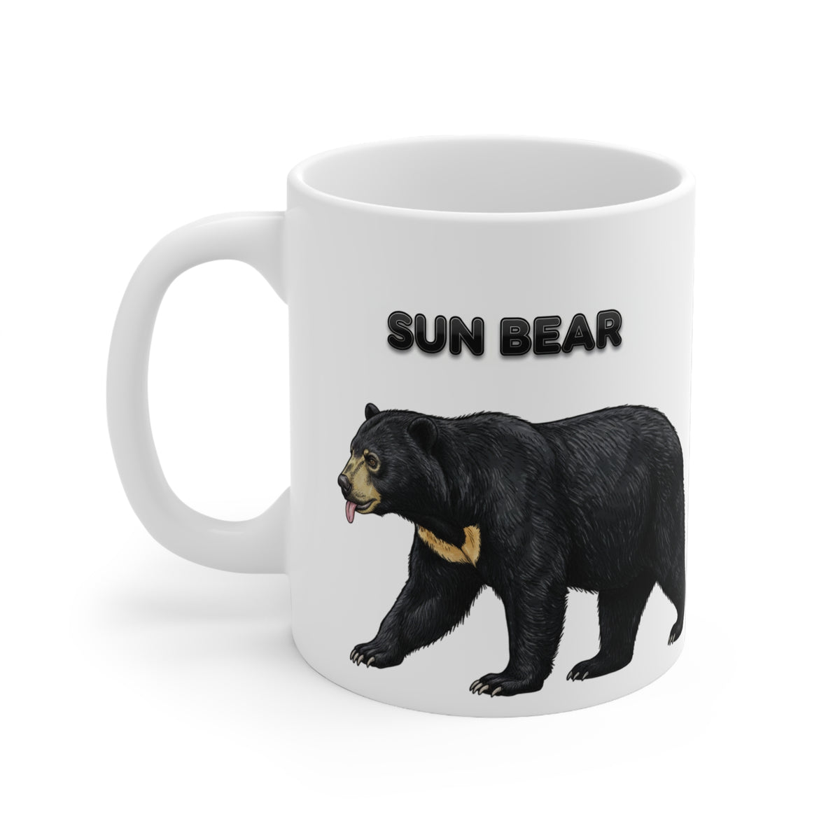 Sun Bear Coffee Mug – 11oz Ceramic Mug for Animals With Facts Series 2 Gifts