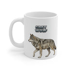 Grey Wolf Coffee Mug – 11oz Ceramic Mug for Animals With Facts Series 3 Gifts