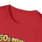 60s Music T-Shirt — Retro Peace & Love Vintage Radio Design