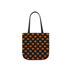 Halloween Pumpkin Black Pattern Canvas Tote Bag