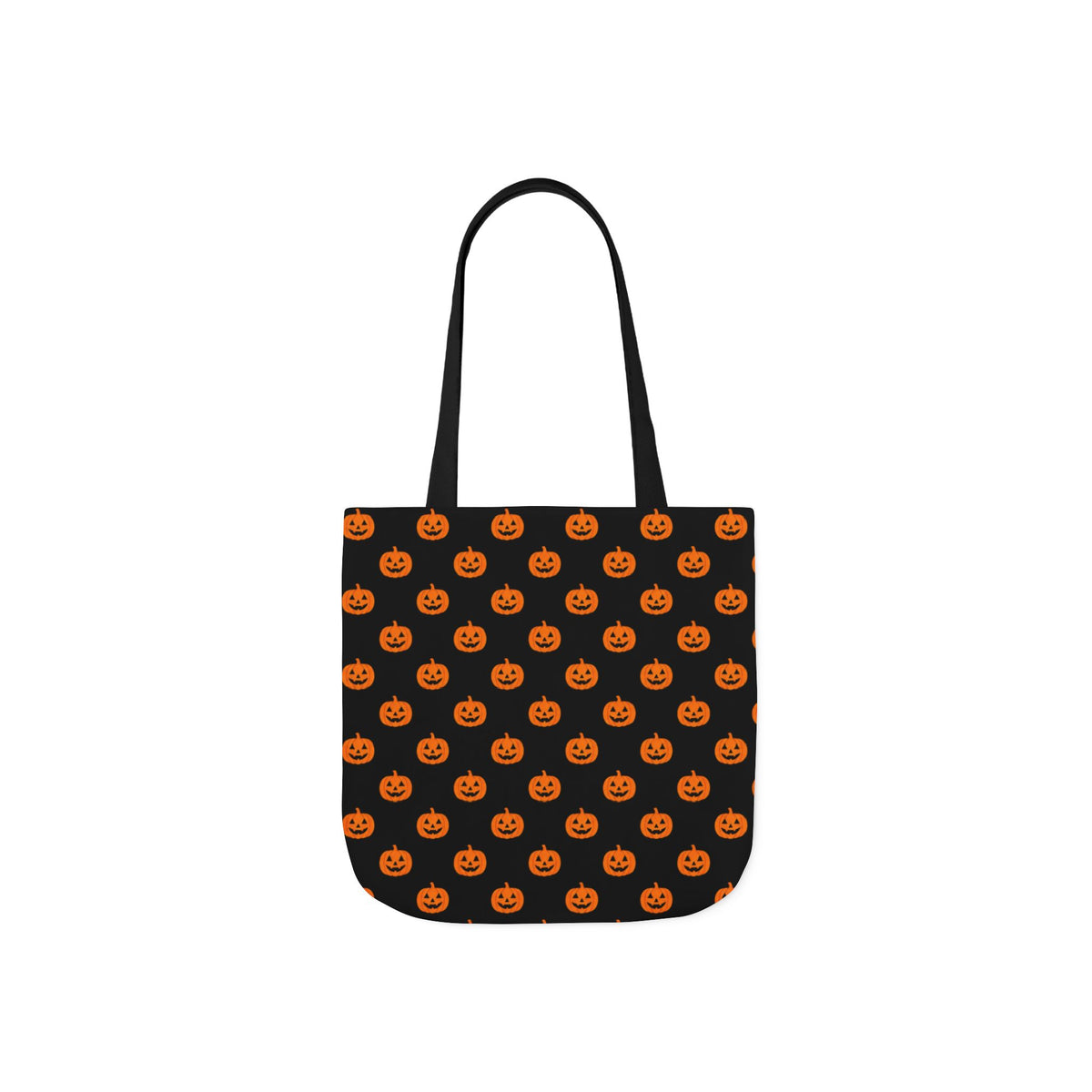 Halloween Pumpkin Black Pattern Canvas Tote Bag