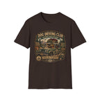 Dog Driving Club T‑Shirt — National Park Explorer Retro Pet Road Trip Tee