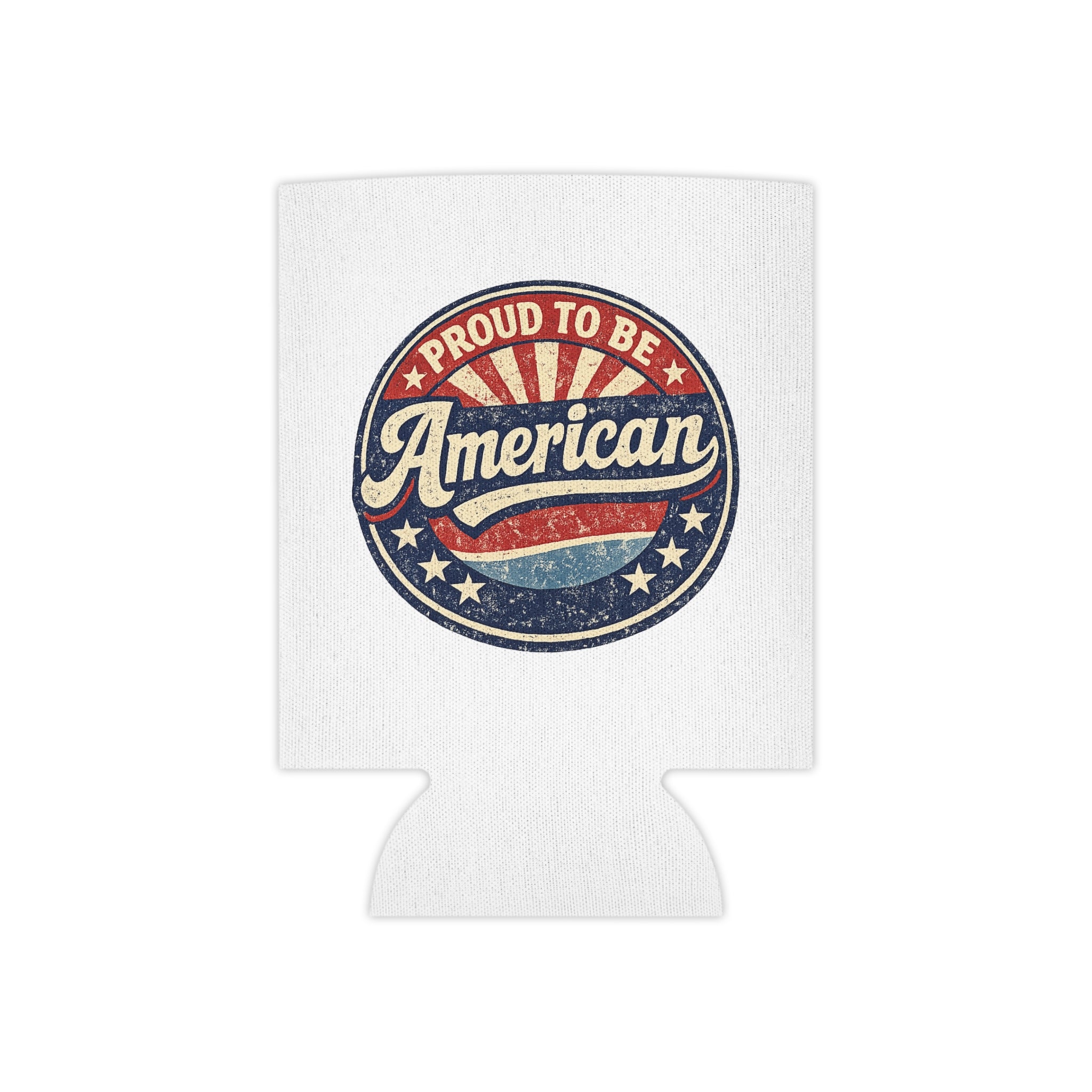 Patriotic Can Cooler - "Land of the Free" 1776 Eagle Beverage Koozie