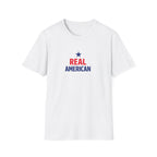 Real American T-Shirt — Patriotic Star Graphic Tee for 4th of July