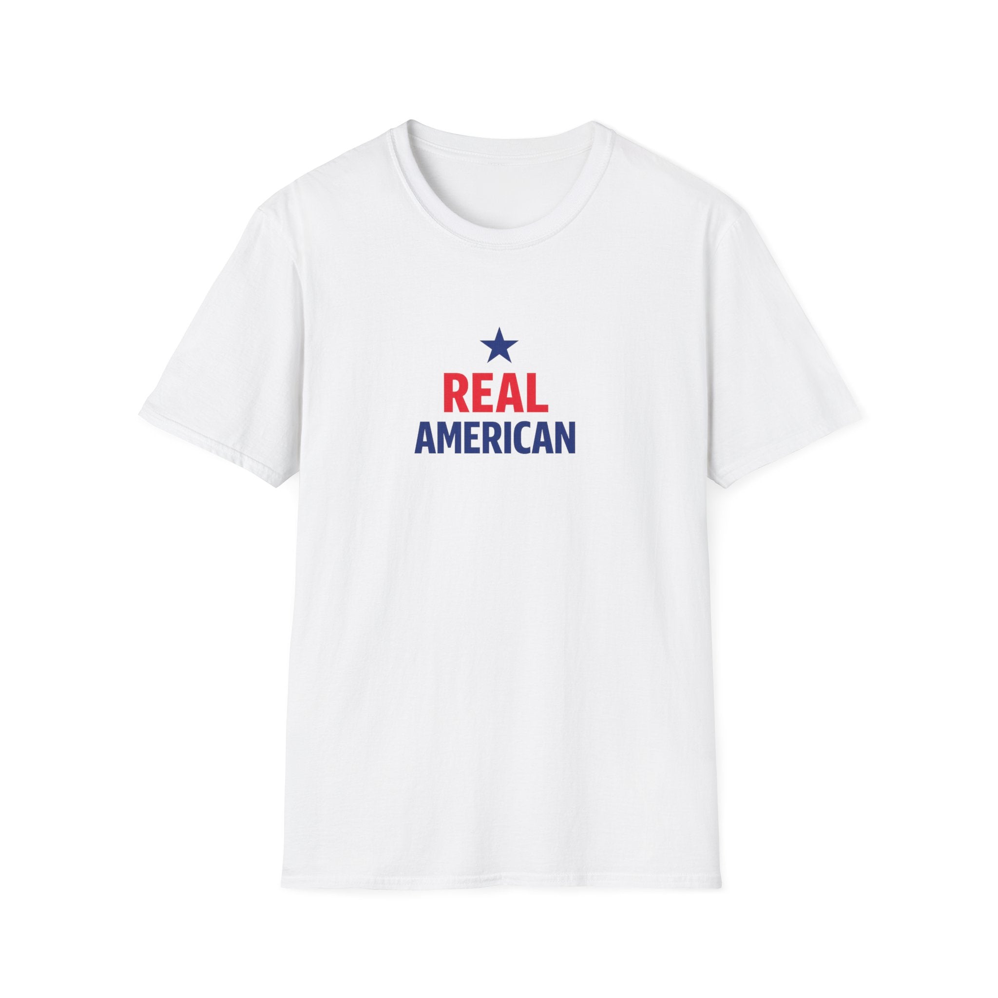 Real American T-Shirt — Patriotic Star Graphic Tee for 4th of July