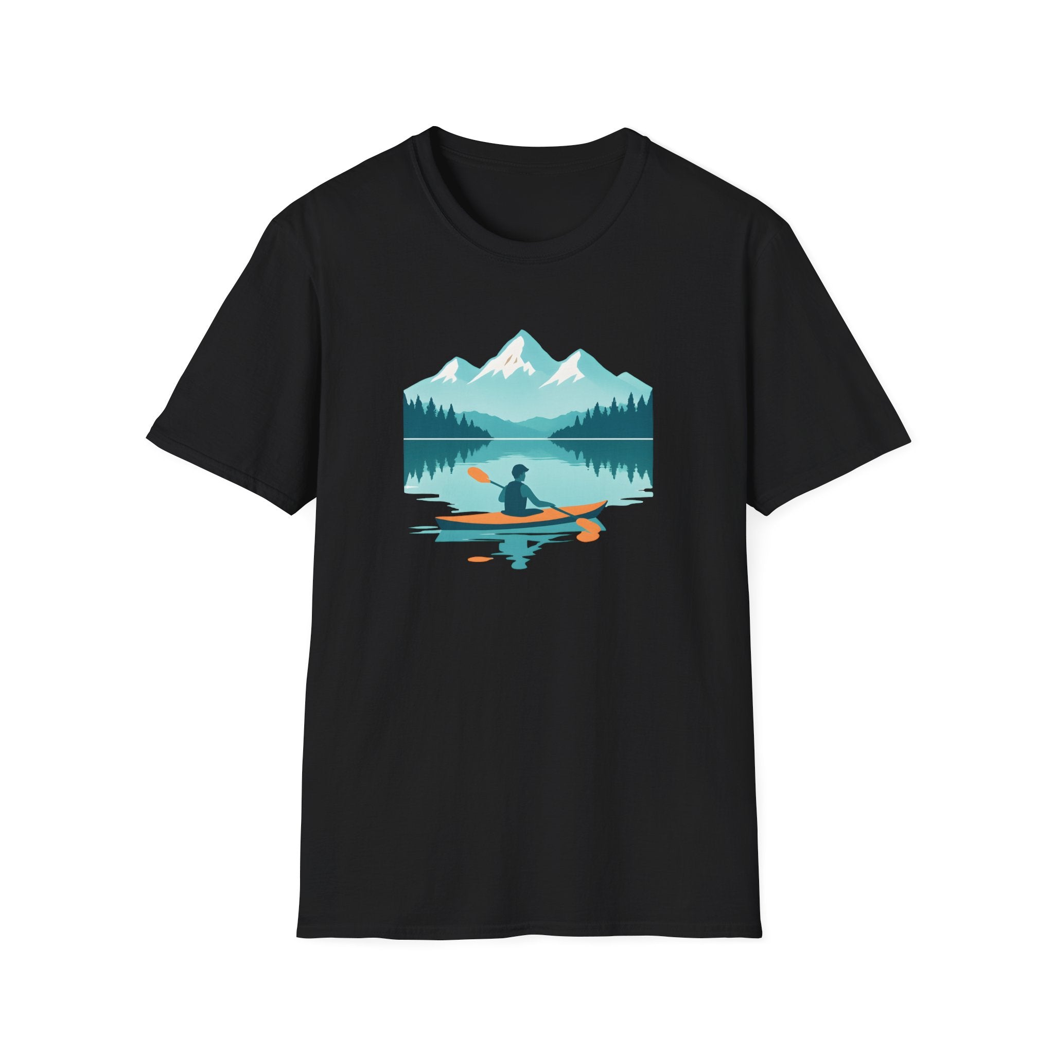 Kayak Lake T-Shirt — Mountain Reflection Outdoor Adventure Tee