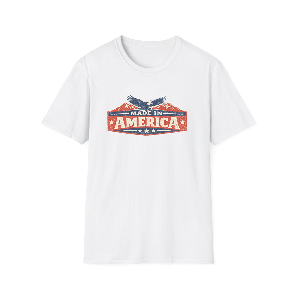 Made In America T‑Shirt — Vintage Patriotic Eagle Tee for 4th of July