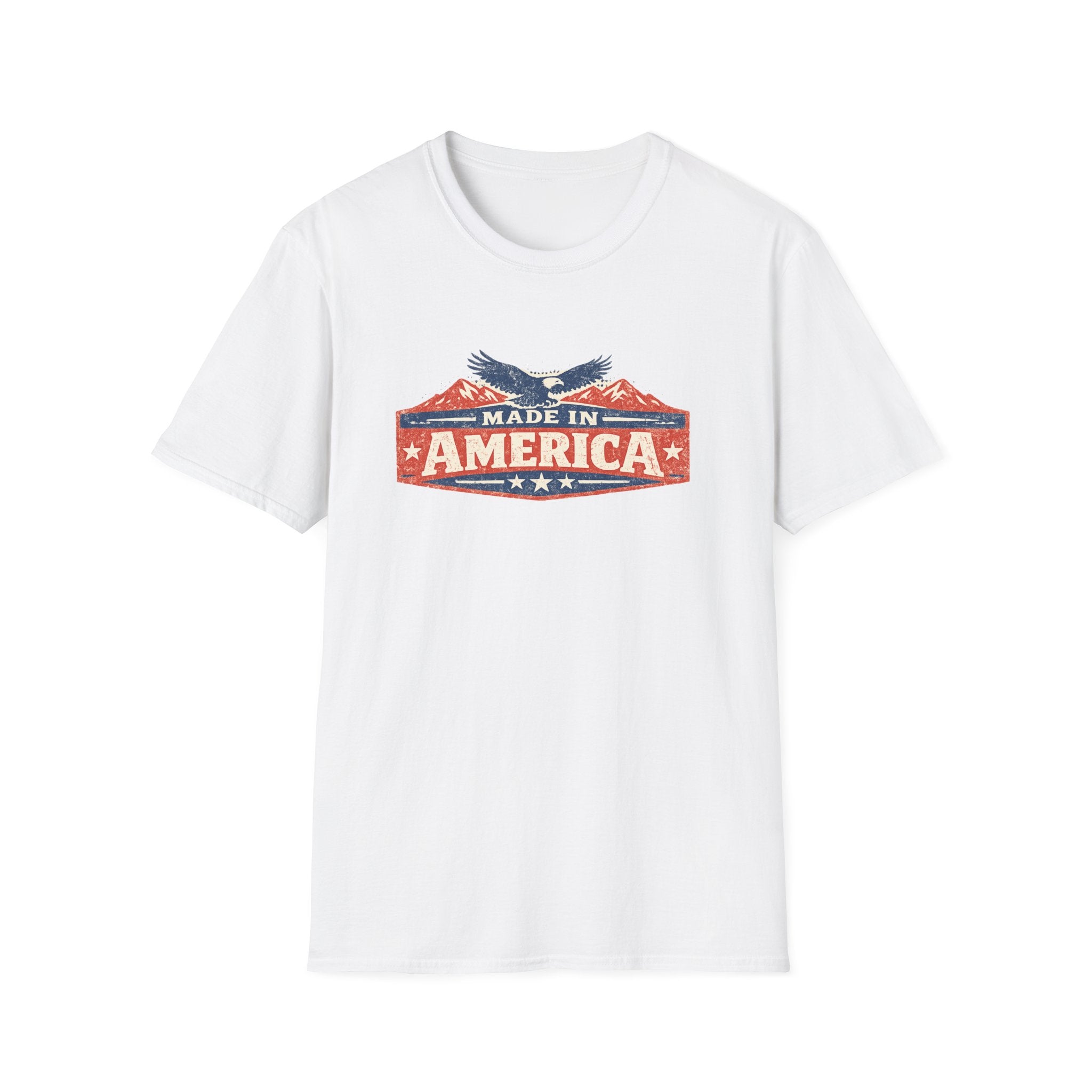 Made In America T‑Shirt — Vintage Patriotic Eagle Tee for 4th of July