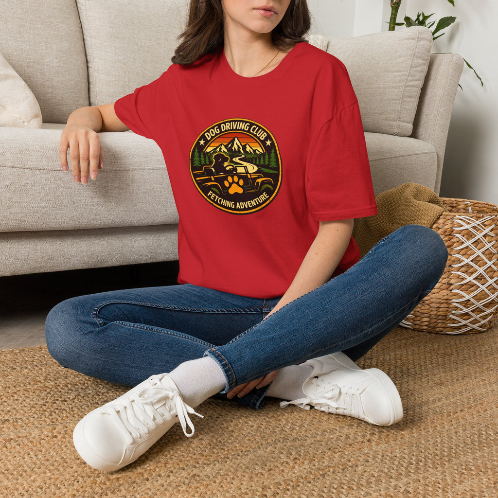 Official Dog Driving Club T‑Shirt — Pawprint Adventure Graphic Tee
