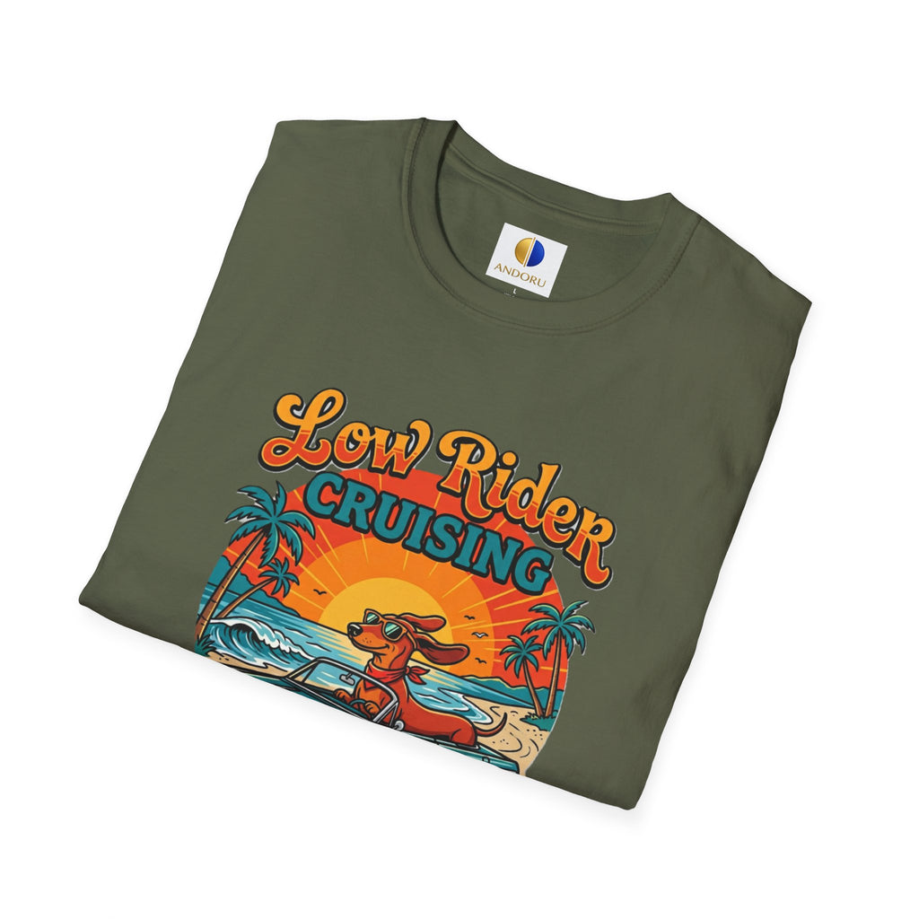 Low Rider Cruising T-Shirt — Retro Beach Car Sunset Tee
