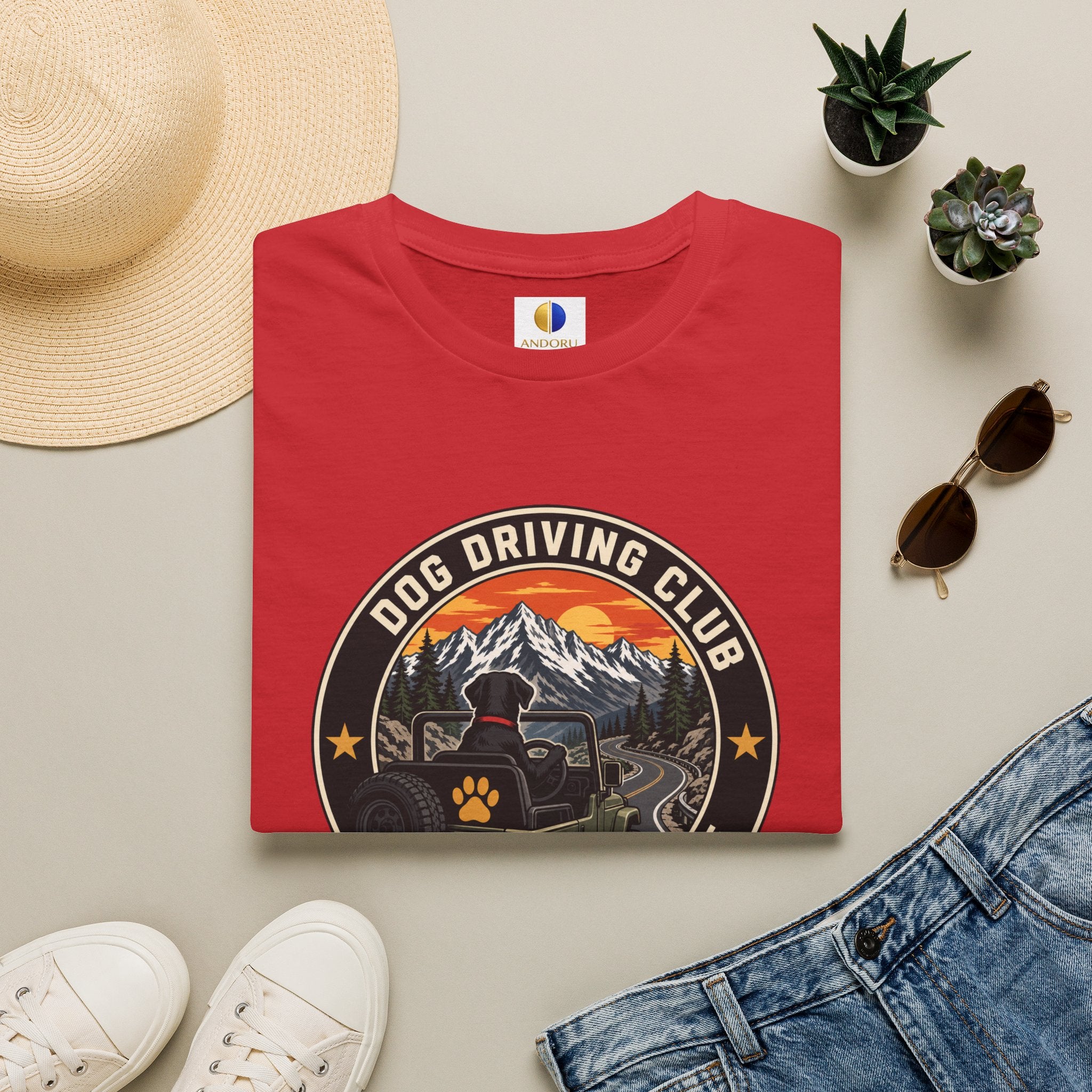 Official Dog Driving Club T‑Shirt — Pawprint Adventure Graphic Tee