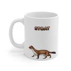 Stoat Coffee Mug – 11oz Ceramic Mug for Animals With Facts Series 3 Gifts