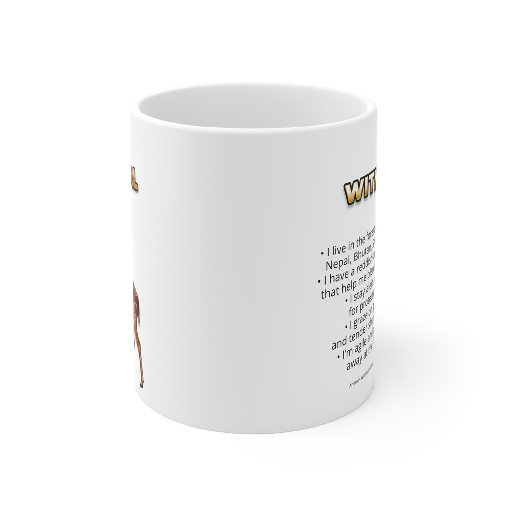 Chital Coffee Mug – 11oz Ceramic Mug for Animals With Facts Series 2 Gifts