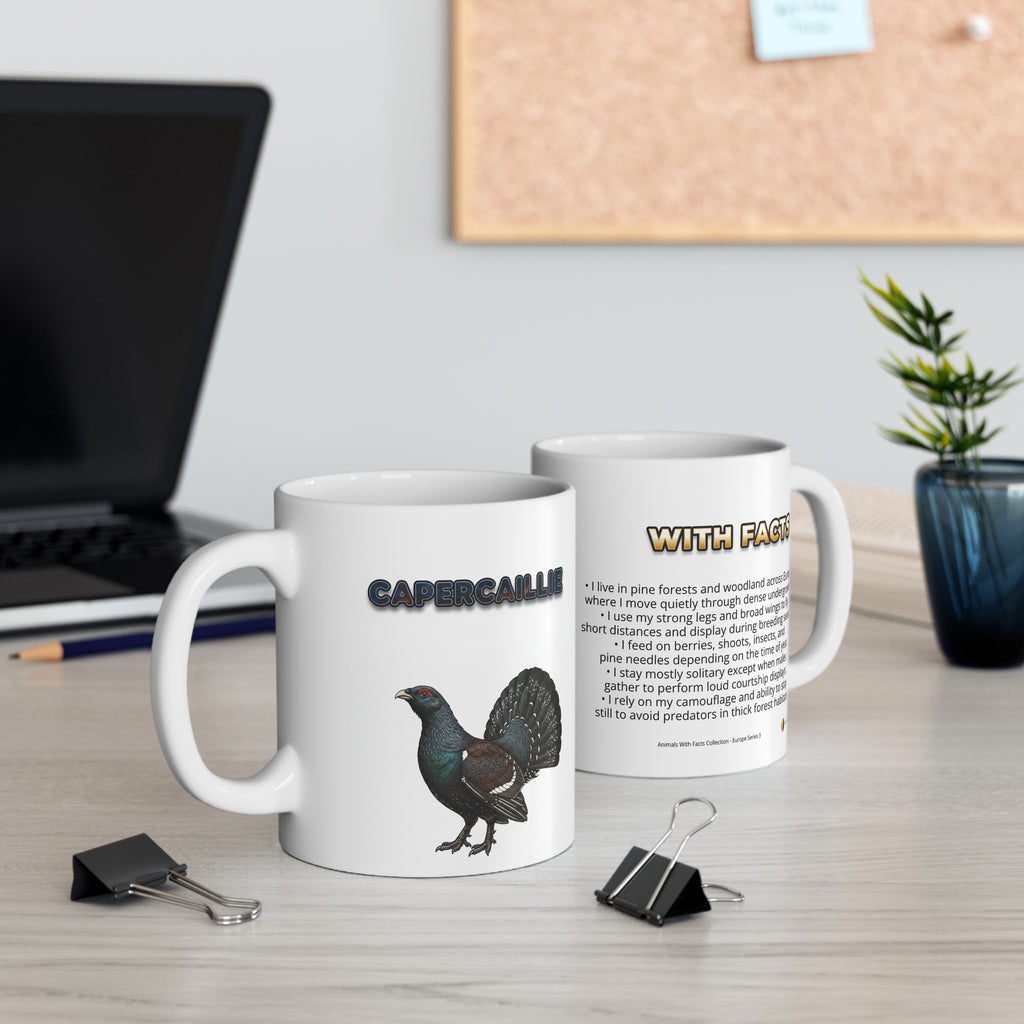 Capercaillie Coffee Mug – 11oz Ceramic Mug for Animals With Facts Series 3 Gifts