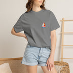 Sailboat Pocket T-Shirt — Colorful Minimal Nautical Tee