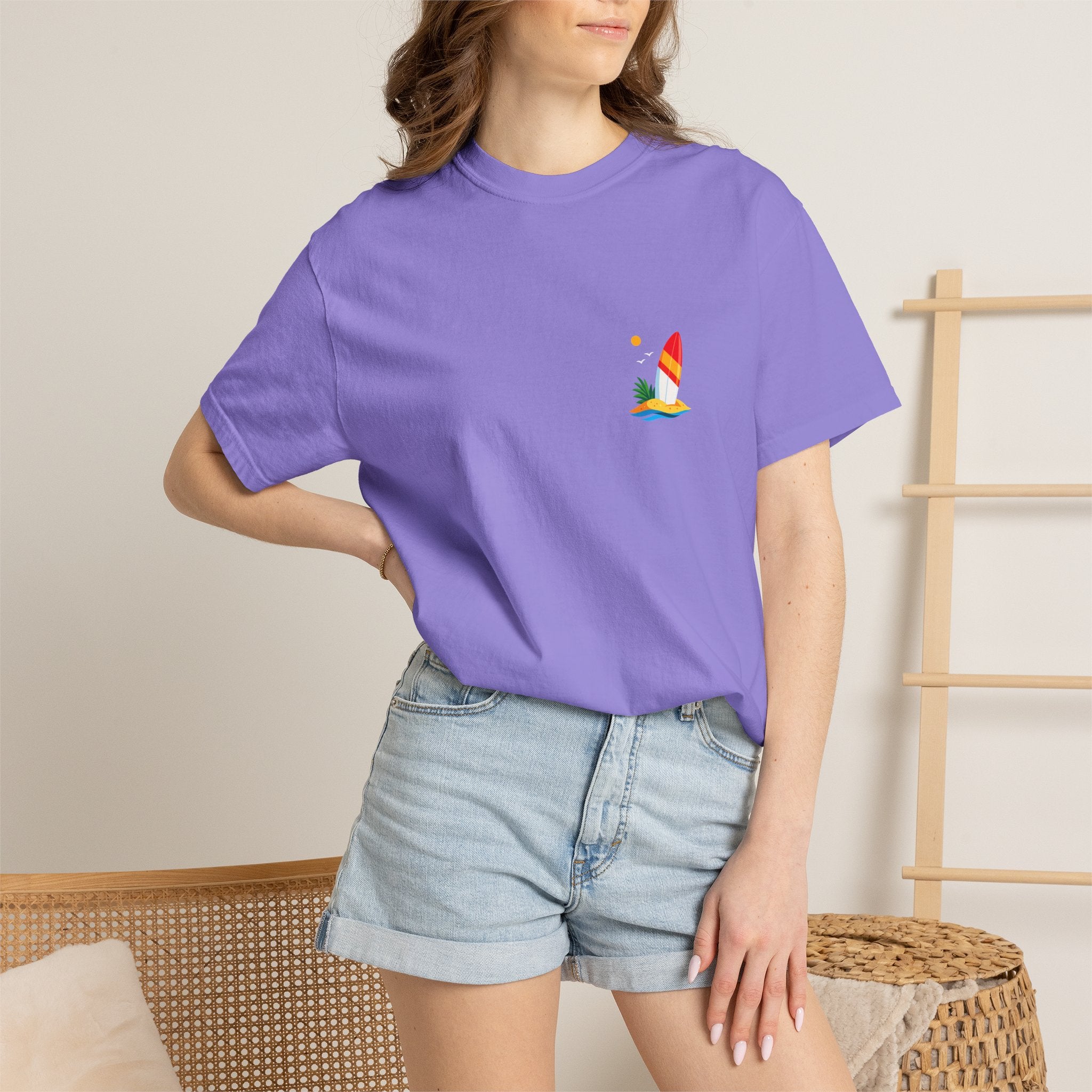 Beach Sailboat T-Shirt — Small Chest Graphic, Summer Vacation Tee
