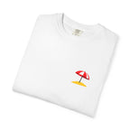 Beach Umbrella Pocket T-Shirt — Minimal Summer Graphic Tee