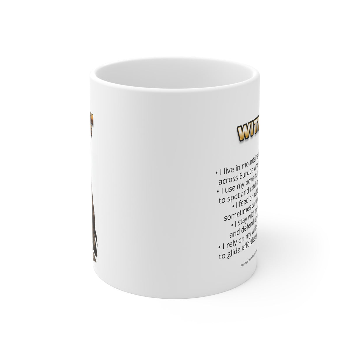 Golden Eagle Coffee Mug – 11oz Ceramic Mug for Animals With Facts Series 3 Gifts