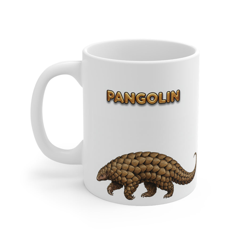 Pangolin Coffee Mug – 11oz Ceramic Mug for Animals With Facts Series 1 Gifts