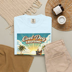 Cool Dog Cruising T-Shirt — Vintage Retro Beach Car Design Limited Edition