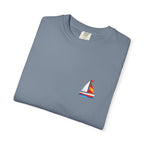 Sailboat Pocket T-Shirt — Colorful Minimal Nautical Tee