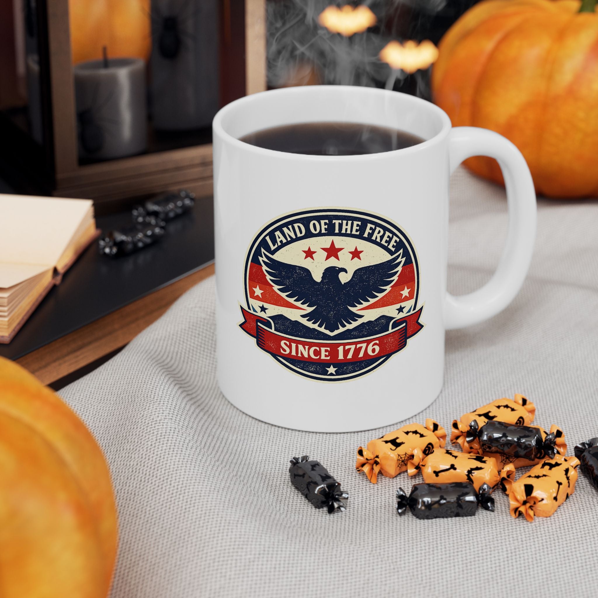 Veteran Pride Ceramic Mug – Patriotic American Eagle Coffee Cup (11oz, 15oz)