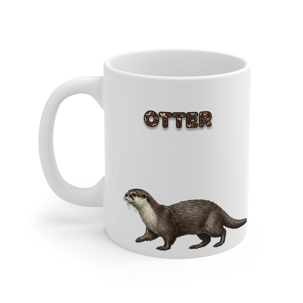 Otter Coffee Mug – 11oz Ceramic Mug for Animals With Facts Series 3 Gifts