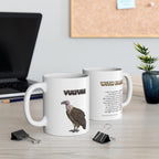 Vulture Coffee Mug – 11oz Ceramic Mug for Animals With Facts Series 1 Gifts