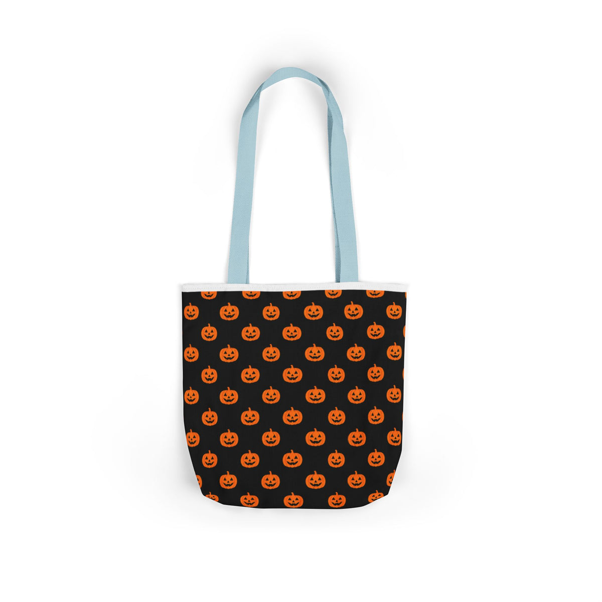 Halloween Pumpkin Black Pattern Canvas Tote Bag